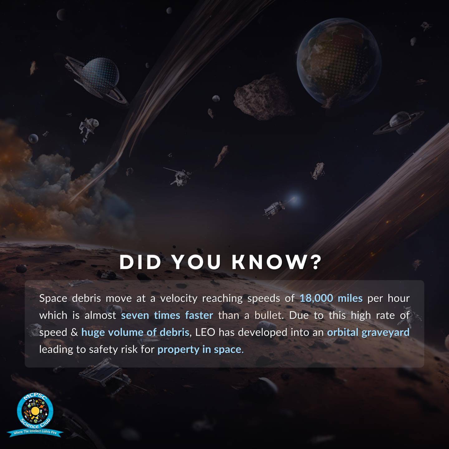 Are there junk present even in space, just like there is inside the Earth?